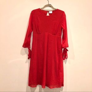 Vila Clothes polka dot midi dress dress